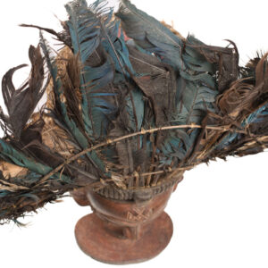 Chihongo Mask - Feathers, Wood - Chokwe - DR Congo