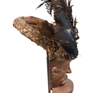 Chihongo Mask - Feathers, Wood - Chokwe - DR Congo