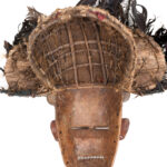 Chihongo Mask - Feathers, Wood - Chokwe - DR Congo