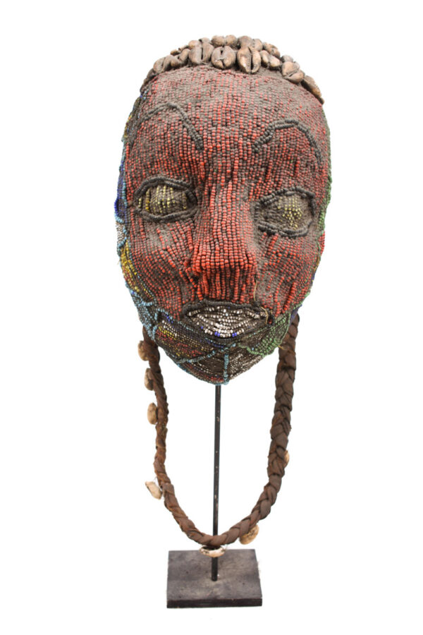 Beaded Mask - Beads, Wood - Bamileke - Grassland of Cameroon