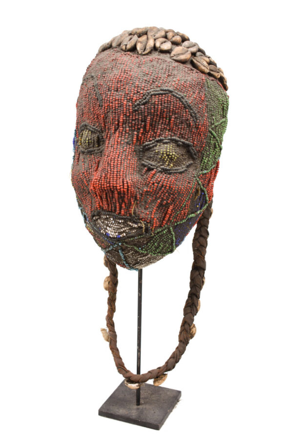 Beaded Mask - Beads, Wood - Bamileke - Grassland of Cameroon