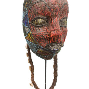 Beaded Mask - Beads, Wood - Bamileke - Grassland of Cameroon