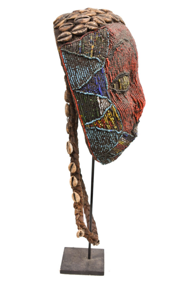 Beaded Mask - Beads, Wood - Bamileke - Grassland of Cameroon