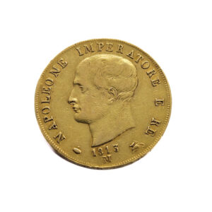 Italy 40 Lire 1813-M Napoleon