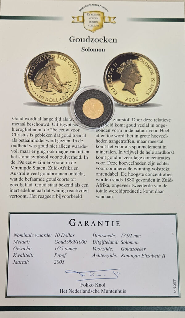 Solomon Islands 10 Dollars 2005 Prospecting for Gold - Elizabeth II