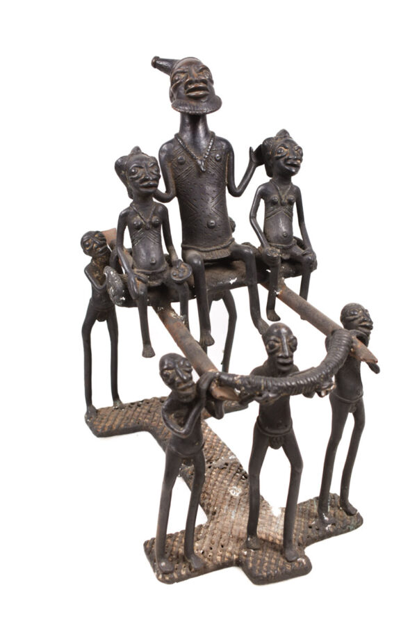 King Figure presentation - Bronze - Bamun - Cameroon