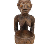 Divination bowl figure - Wood - Yoruba - Nigeria