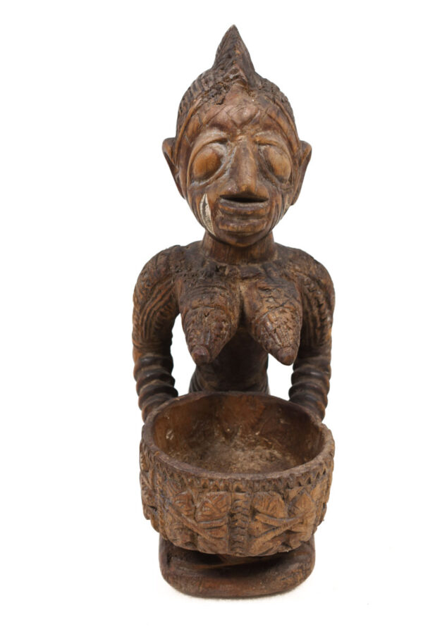 Divination bowl figure - Wood - Yoruba - Nigeria