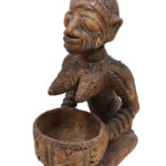 Divination bowl figure - Wood - Yoruba - Nigeria