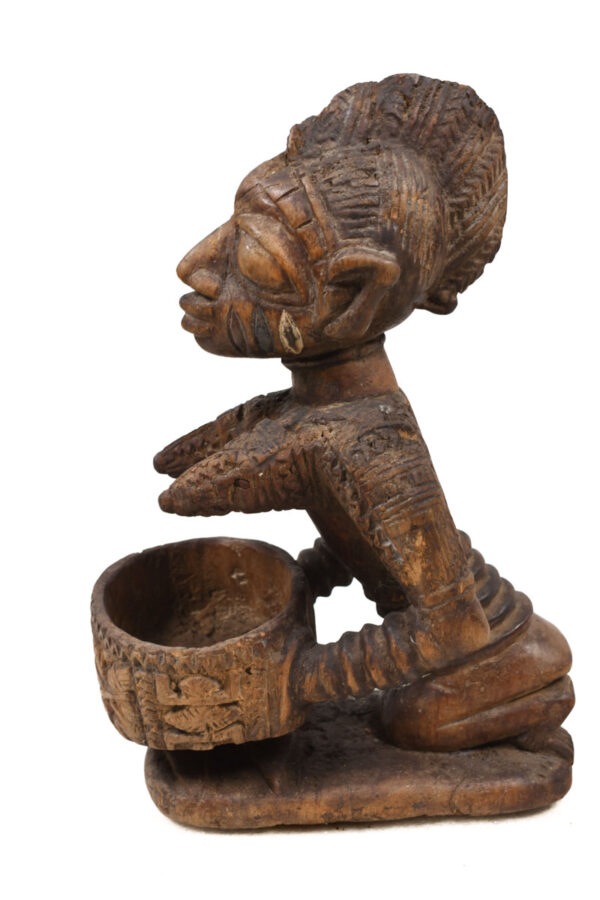 Divination bowl figure - Wood - Yoruba - Nigeria
