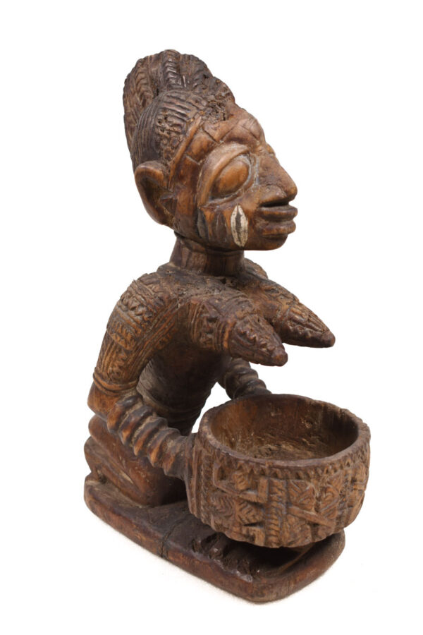 Divination bowl figure - Wood - Yoruba - Nigeria