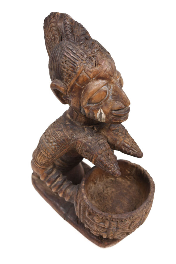 Divination bowl figure - Wood - Yoruba - Nigeria