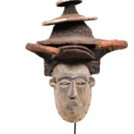 Initiation mask - Textile, Wood - Yaka - Congo