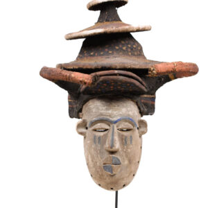 Initiation mask - Textile, Wood - Yaka - Congo