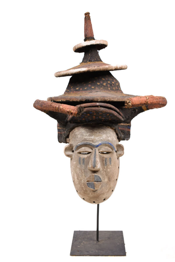 Initiation mask - Textile, Wood - Yaka - Congo