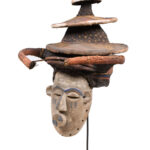 Initiation mask - Textile, Wood - Yaka - Congo