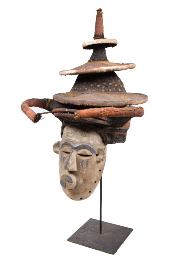 Initiation mask - Textile, Wood - Yaka - Congo