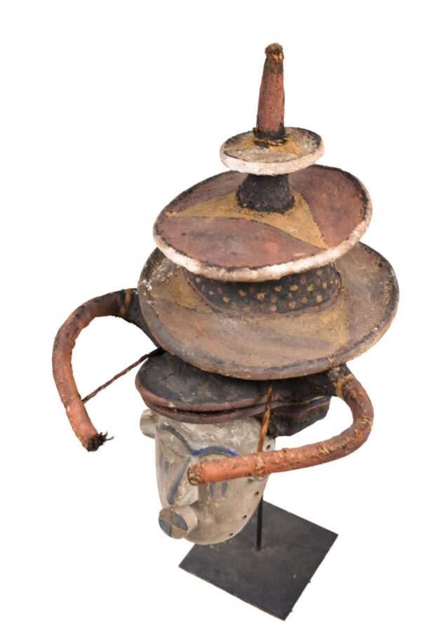 Initiation mask - Textile, Wood - Yaka - Congo