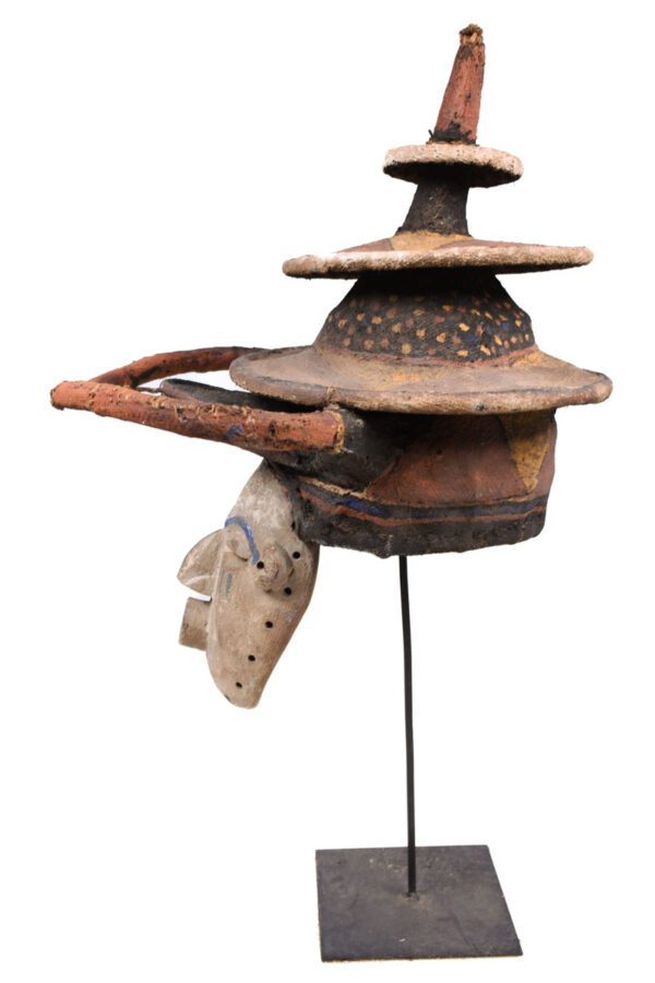 Initiation mask - Textile, Wood - Yaka - Congo