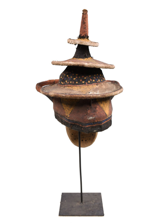 Initiation mask - Textile, Wood - Yaka - Congo