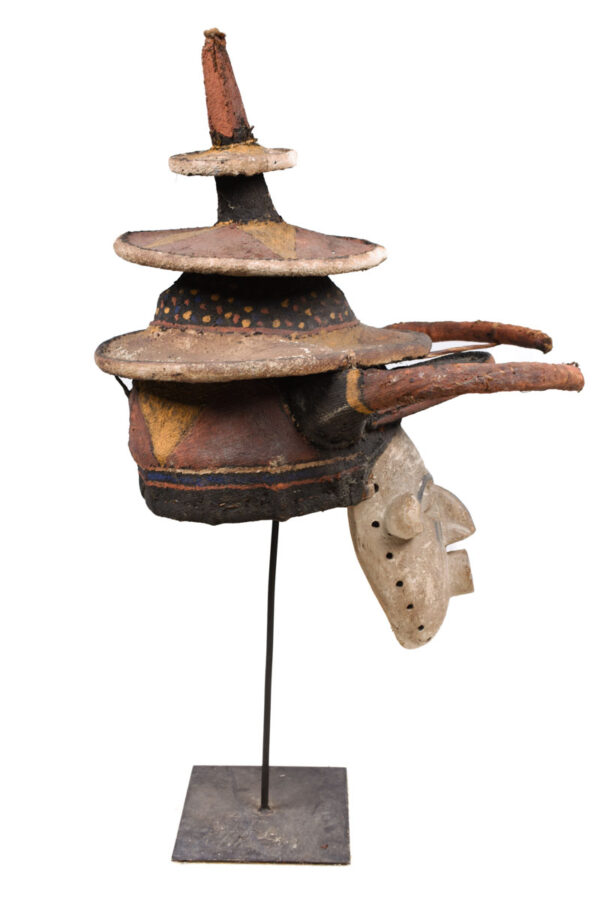Initiation mask - Textile, Wood - Yaka - Congo