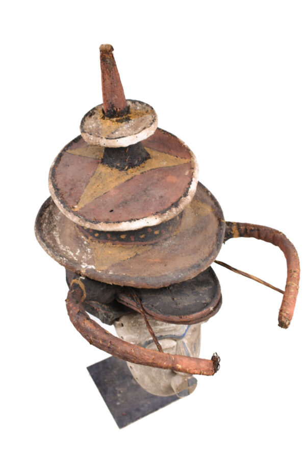 Initiation mask - Textile, Wood - Yaka - Congo