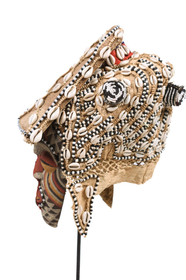 Mask - Beads, Cauris, Plant fibre, Wood - Ngaady A Waash Bushoong - Kuba - Congo (Copy)