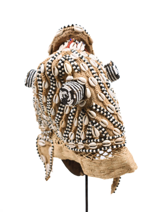 Mask - Beads, Cauris, Plant fibre, Wood - Ngaady A Waash Bushoong - Kuba - Congo (Copy)