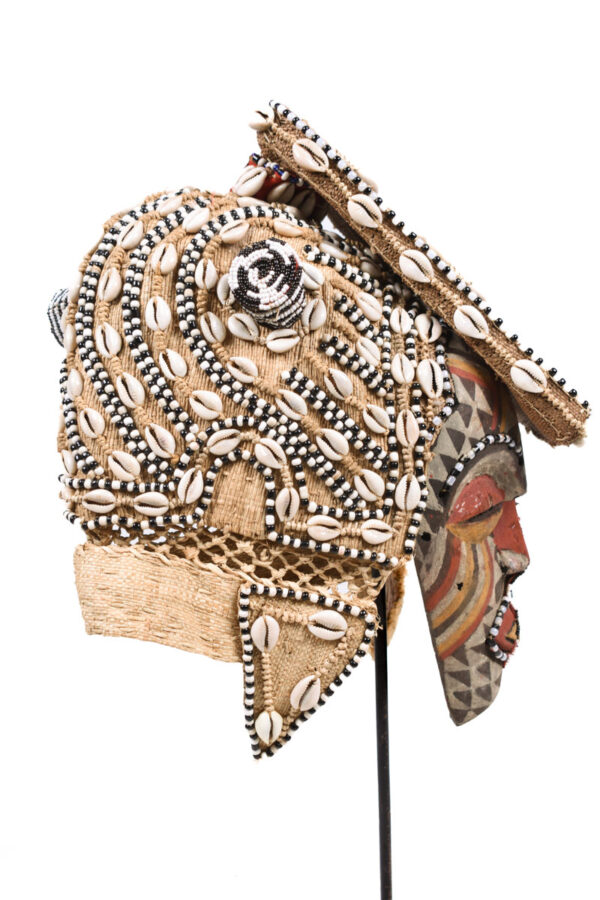 Mask - Beads, Cauris, Plant fibre, Wood - Ngaady A Waash Bushoong - Kuba - Congo (Copy)
