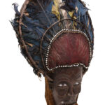 Chihongo Mask - Feathers, Wood - Chokwe - DR Congo