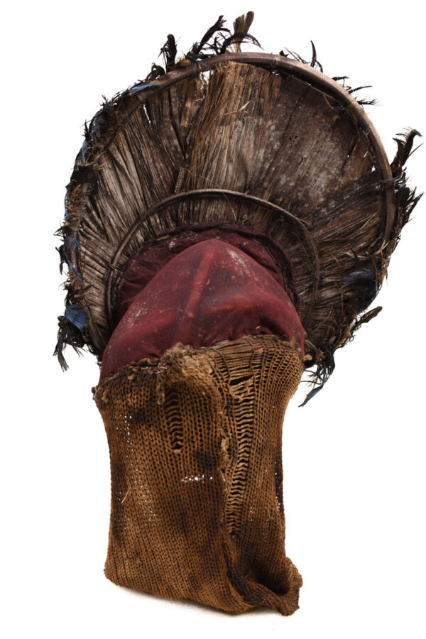 Chihongo Mask - Feathers, Wood - Chokwe - DR Congo