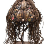 Headdress - Shells, Plant fibre, Buttons - Lega - Congo