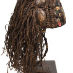 Headdress - Shells, Plant fibre, Buttons - Lega - Congo