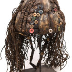 Headdress - Shells, Plant fibre, Buttons - Lega - Congo