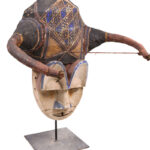 Kakunga mask - Textile, Wood - Yaka - Congo