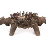Nkisi Kozo - Glass, Nail, Wood - Bakongo - Congo