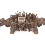 Nkisi Kozo - Glass, Nail, Wood - Bakongo - Congo