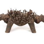 Nkisi Kozo - Glass, Nail, Wood - Bakongo - Congo