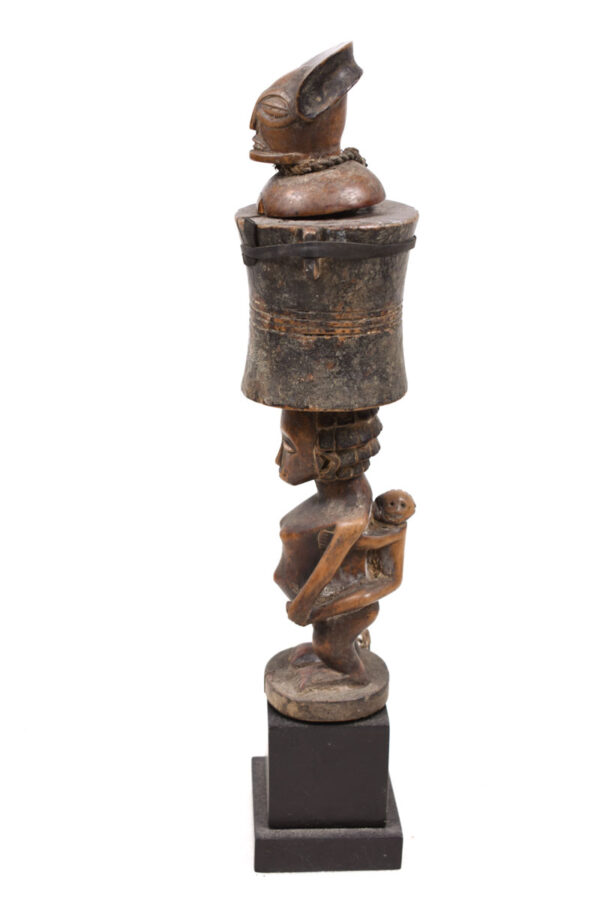 Snuff mortar- Wood - Chokwe - Congo