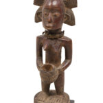 Bowl-barrier Figure - Wood - Mboko - Luba - Congo DRC