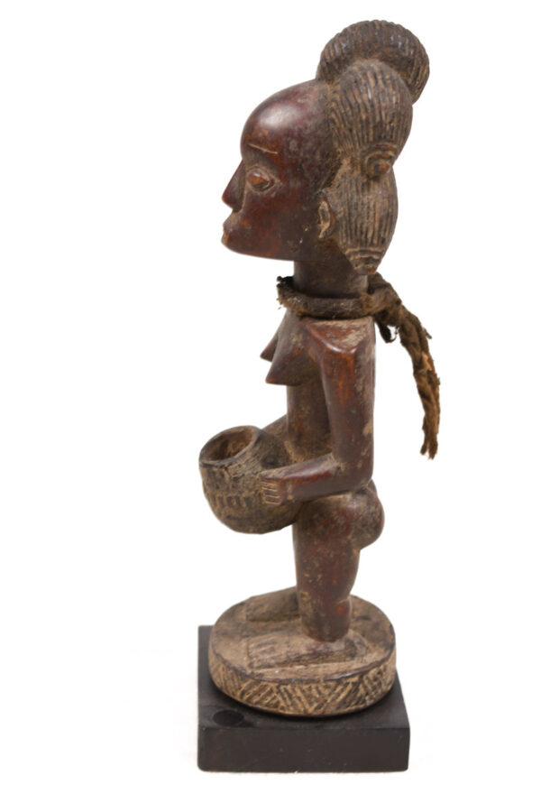 Bowl-barrier Figure - Wood - Mboko - Luba - Congo DRC