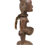 Bowl-barrier Figure - Wood - Mboko - Luba - Congo DRC