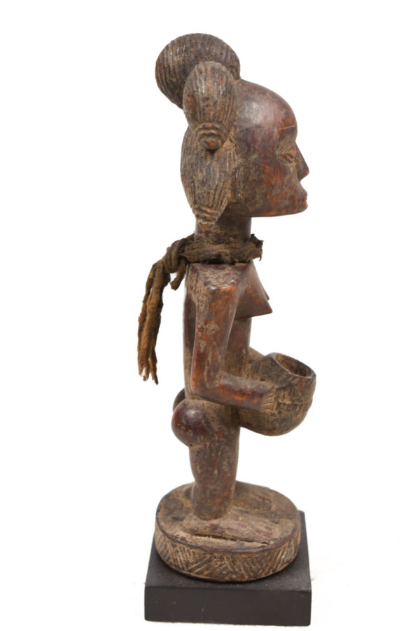 Bowl-barrier Figure - Wood - Mboko - Luba - Congo DRC