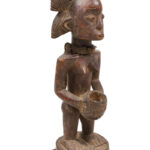 Bowl-barrier Figure - Wood - Mboko - Luba - Congo DRC