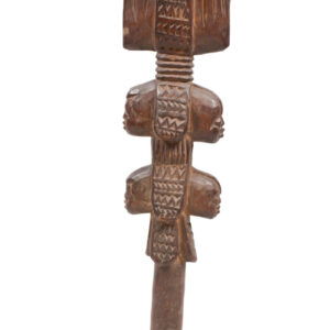 Cult Staff - Wood - Shango - Yoruba - Nigeria - Schädler certificate