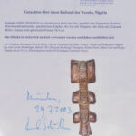 Cult Staff - Wood - Shango - Yoruba - Nigeria - Schädler certificate