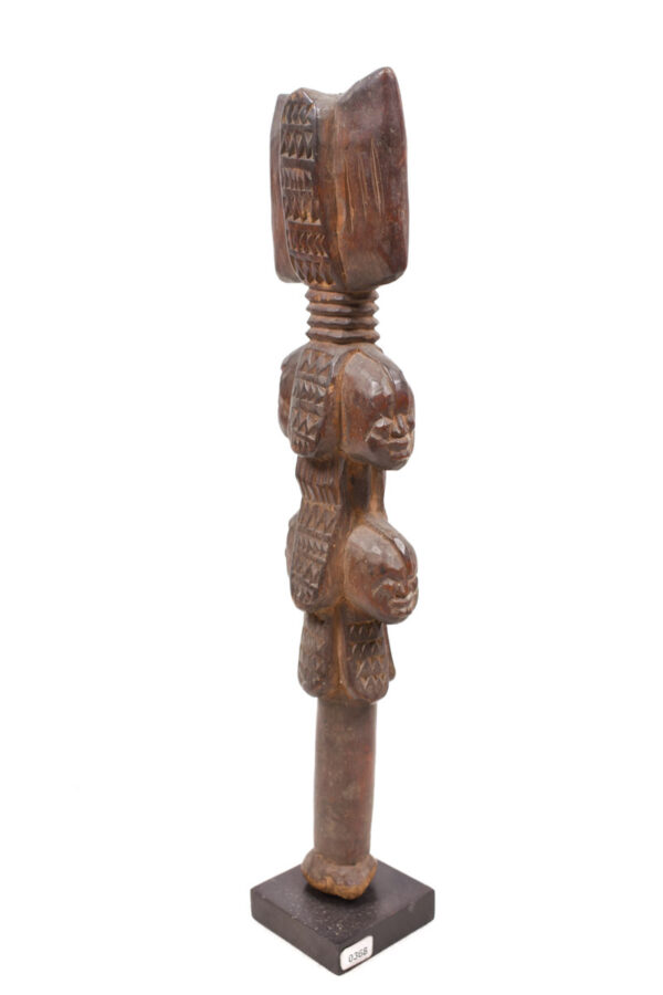 Cult Staff - Wood - Shango - Yoruba - Nigeria - Schädler certificate