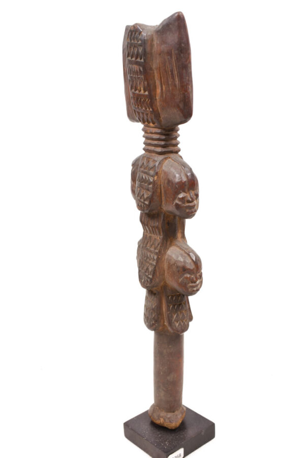 Cult Staff - Wood - Shango - Yoruba - Nigeria - Schädler certificate