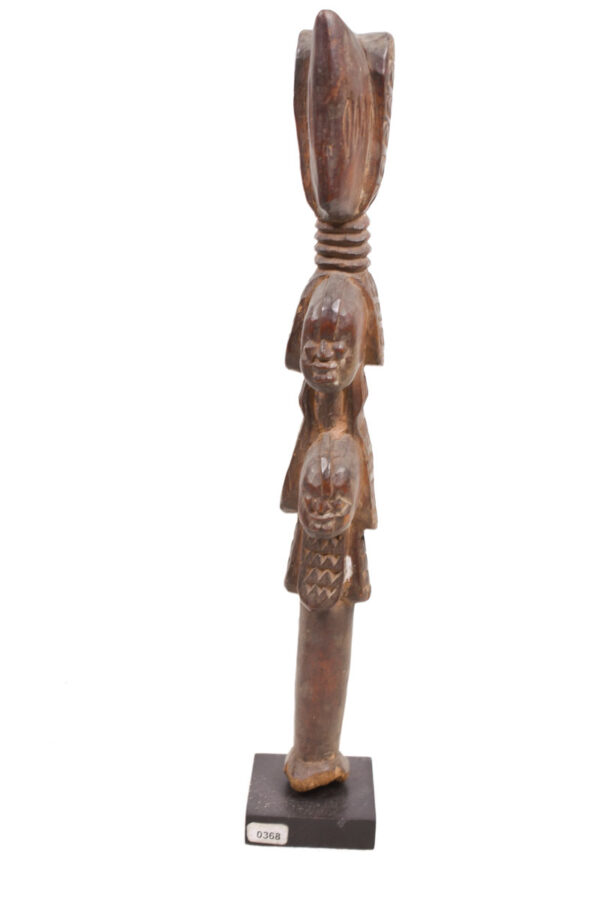 Cult Staff - Wood - Shango - Yoruba - Nigeria - Schädler certificate