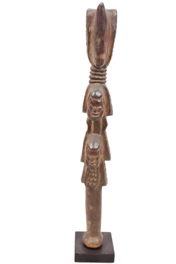 Cult Staff - Wood - Shango - Yoruba - Nigeria - Schädler certificate